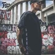 【TOISS】トイスサイドテープモレトンTシャツ ELASTICO LATERAL スウェット生地 | ブラック