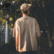 【TOISS】トイスドロップショルダートップス CAMISETAO スウェット生地Tシャツ | ベージュ