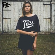 【TOISSレディース】トイスオリジナルロゴビッグTシャツワンピース VESTIDO CAMISETAO  | ブラック