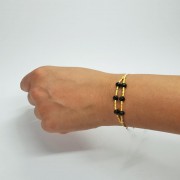 moema モエマクリスタルビーズBuritiブレスレット | ナチュラル×ブラック|アクセサリー|レディース