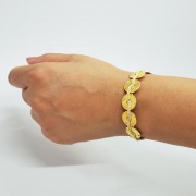 moema モエマサークルモチーフBuritiブレスレットクリスタルストーン付き | ナチュラル×ゴールド|アクセサリー|レディース
