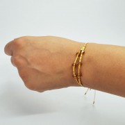 moema モエマクリスタルビーズBuritiブレスレット | ナチュラル×ブラウン|アクセサリー|レディース