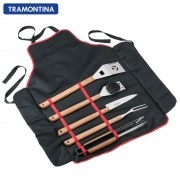 TRAMONTINAトラモンティーナ BBQ用具収納エプロン付きシュラスコ ダイナミック6点セット