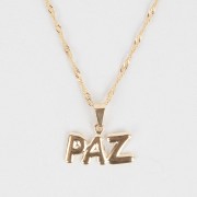 PAZ（平和）ロゴメタル ポルトガル語ネックレス