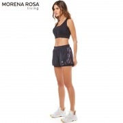 【Morena Rosa Living】ショートレギンス付きランニングショートパンツ ブラック