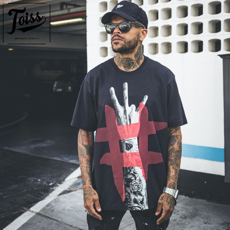 Toiss トイス ハンドデザインtシャツ ブラック ネイマールブランド Toiss ネイマールブランド メンズウエア Tシャツのブラジル通販 Sorte