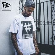 【TOISS】トイス#バーコードTシャツ ホワイト　ネイマールブランド|メンズウエア|TOISS（ネイマールブランド）