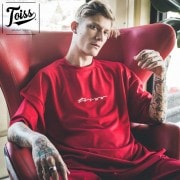 ◆期間限定セール◆【toiss】トイスモレトン スウェットTシャツ レッド　ネイマールブランド|メンズウエア|TOISS（ネイマールブランド）