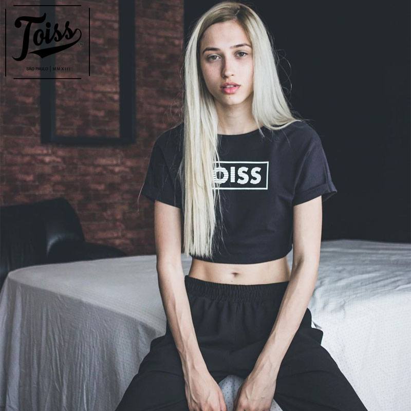 【TOISS】トイス クロップド丈デザインロングTシャツ\" ホワイト ◇期間限定セール◇【TOISSレディース】トイスクロップド丈