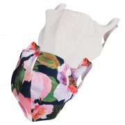 ファッションマスク【水着素材】白・花柄ネイビー 2枚セット|アクセサリー|レディース