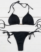 【Morena Rosa】Tバックトライアングル水着　ブラック三角ブラジリアンビキニ