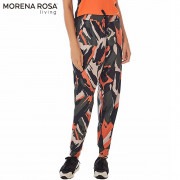 【Morena Rosa Living】リラックスジョガーパンツ ファスナー付きサイドポケット マルチ×ブラック ヨガ＆トレーニングウェア