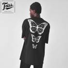 【TOISS】トイス バックプリント オーバーサイズTシャツ Butterflyesブラック|メンズウエア|TOISS（ネイマールブランド）