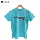 Huebra ウエブラフレーズTシャツ andar com fe eu vou ライトブルー|HUEBRA（リオデジャネイロ発）
