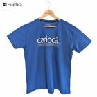 Huebra ウエブラデザインTシャツ carioca レタリング ブルー|HUEBRA（リオデジャネイロ発）