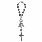 ブラジルのお守り【車用】アパレシーダ メタリック シルバー×ブラック|ブラジルお守り