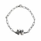 ペアトライバルハート ステンレスチェーンブレスレット シルバー|ブラジルお守り