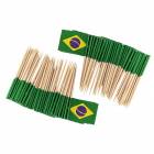ブラジル国旗ピック 50×2 計100本セット ランチ旗・お菓子作り・イベント 旗付きつまようじ