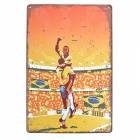 アート調パネル サッカーの神様ペレ 看板【Pele】|インテリア雑貨