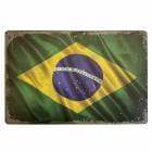 アート調パネル ヴィンテージブラジル国旗デザイン看板【Brasil】|インテリア雑貨