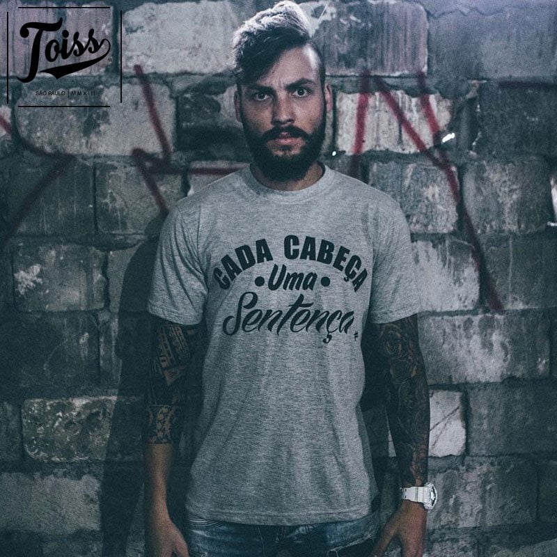 ネイマール愛用ブランド】TOISS スラングTシャツ グレー｜TOISS