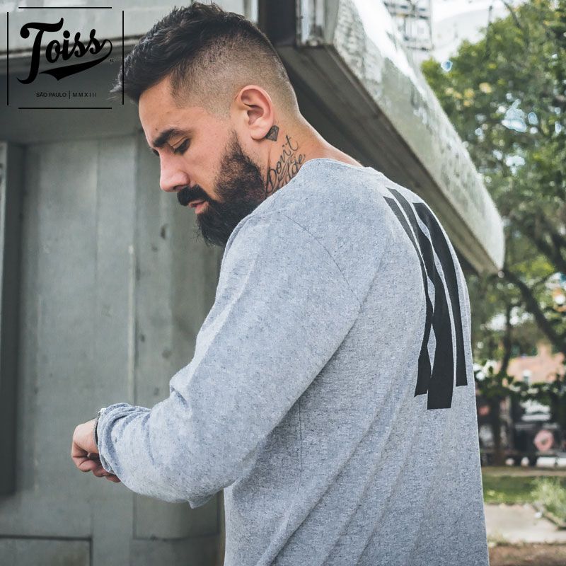 ネイマールブランド【TOISS】＃3ラインデザインロンT ブラック TOISS】＃3ラインデザインロンT ロングTシャツ ブラック