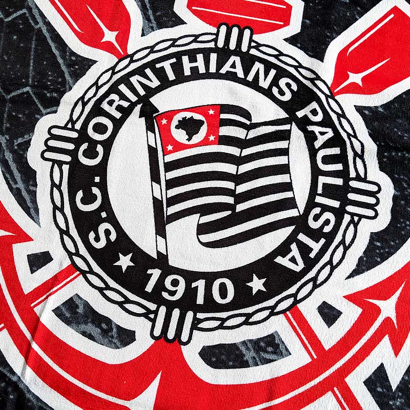 Corinthians 応援タオル ストライプデザイン コリンチャンスバスタオル【CORINTHIANS公式グッズ】エンブレム
