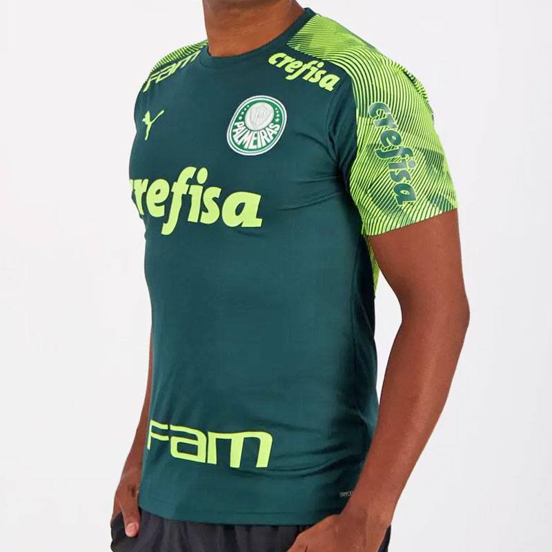 Puma パルメイラス サッカーシャツ パルメイラス スポンサー入り公式練習着 トレーニングウェア