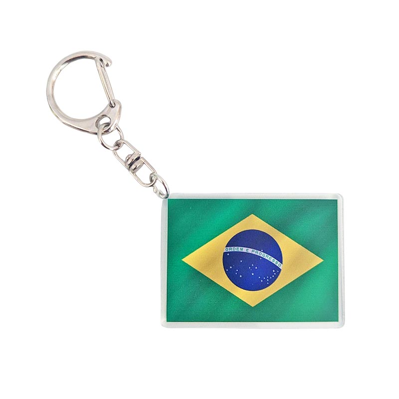 ブラジルフラッグアクリルキーホルダー ブラジル国旗｜ブラジルグッズ
