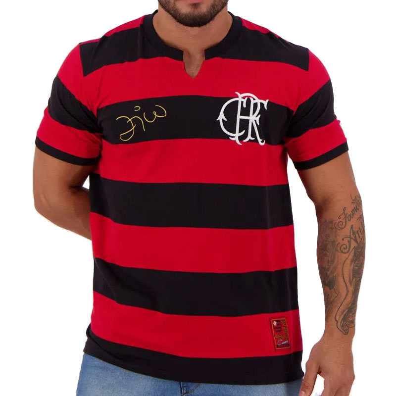 フラメンゴ公式 ボーダーTシャツ クラシックモデル 10 zico【FLAMENGO