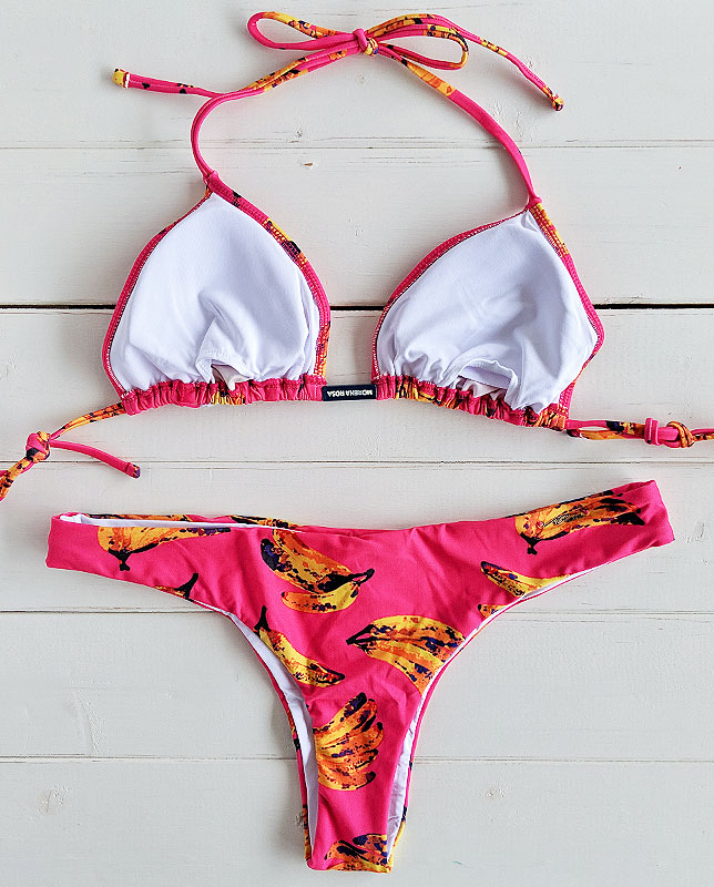 Morena Rosa】バナナプリント Tバック トライアングルビキニ