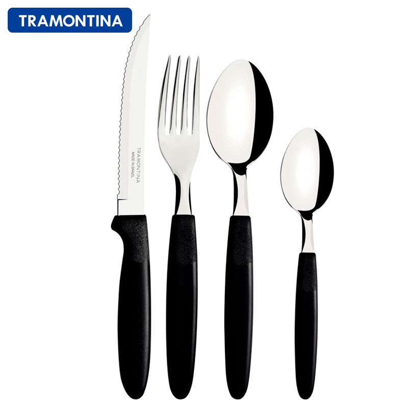 イパネマ テーブルウェアステンレスカトラリー24点セット ブラック