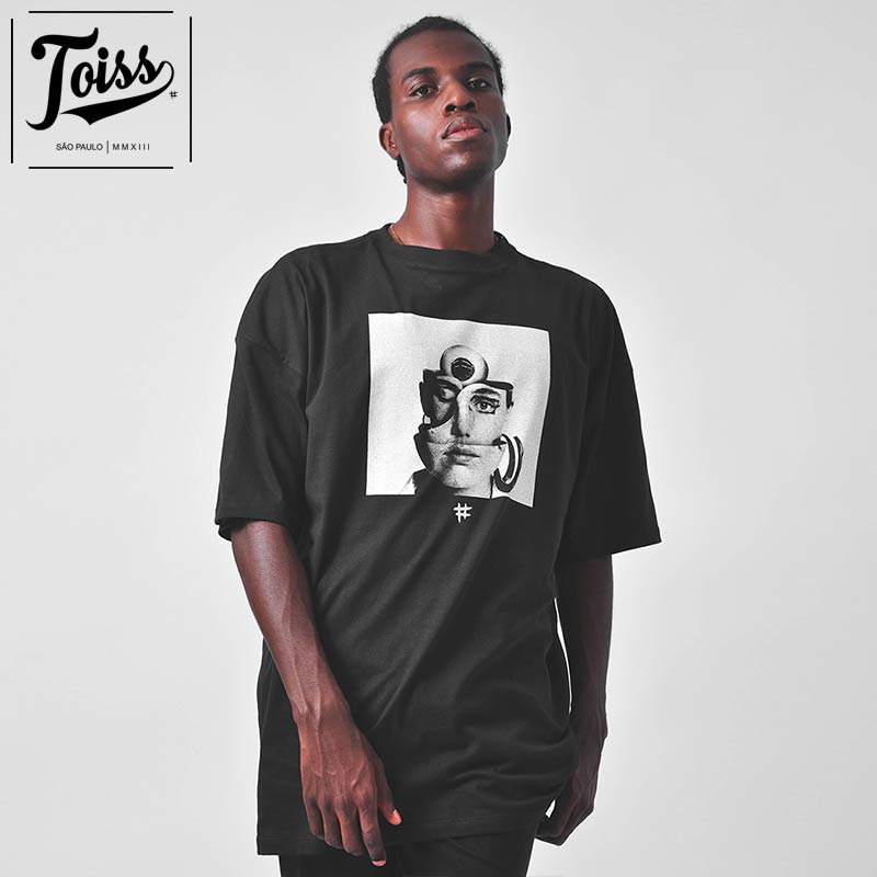 【TOISS】オーバーサイズTシャツ Big# ブラック TOISS】トイス デザインプリントオーバーサイズTシャツ Eye