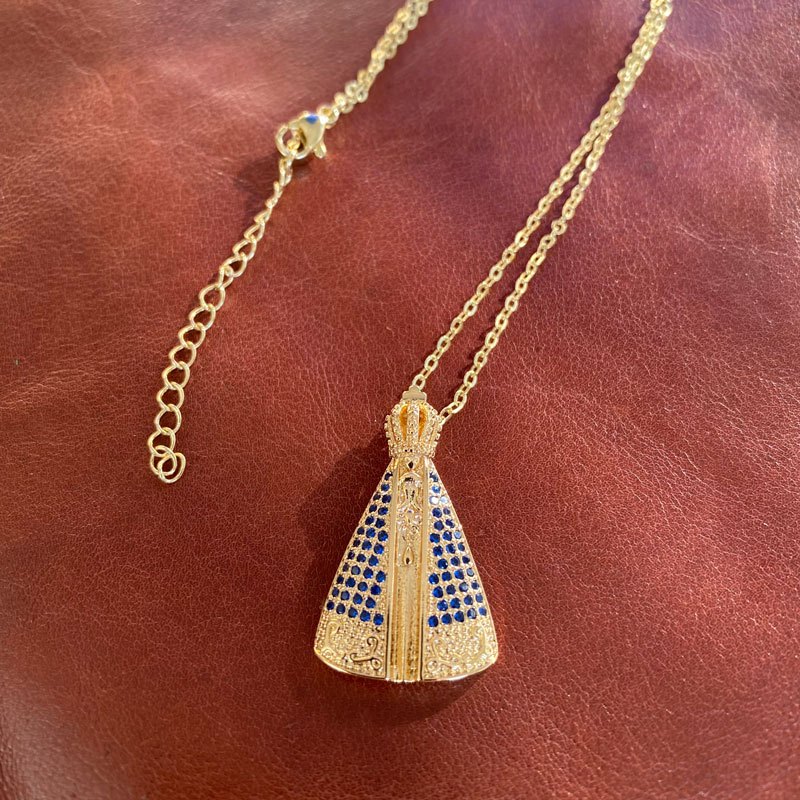 アパレシーダラインストーンネックレス ブラジルアクセサリー ゴールド