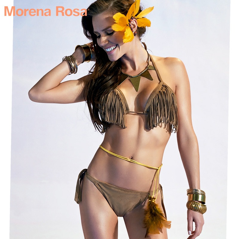 ブラジルのセレブブランドROSACHAの高級ビキニ Morena Rosa ブラジル水着モレナローザ】クロシェビーズ三角水着