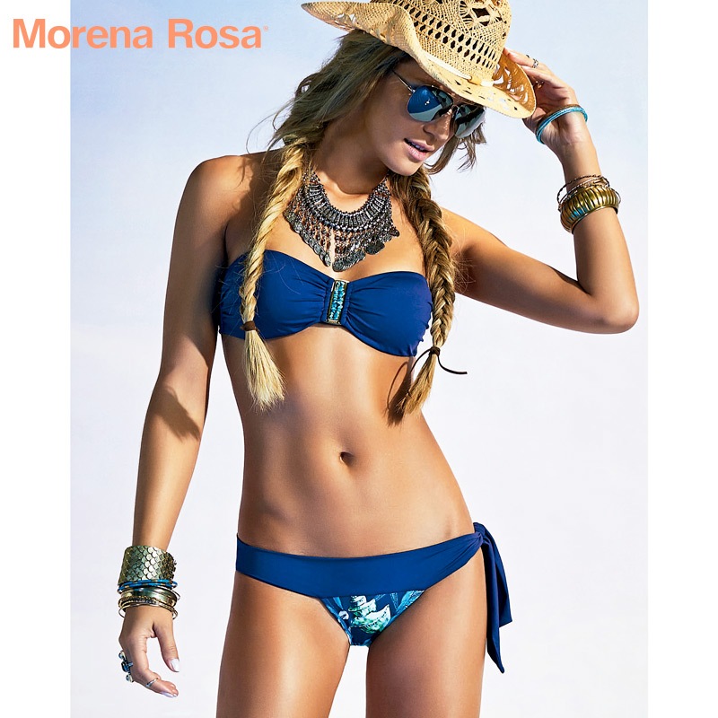 Morena Rosa】モレナローザ水着 ストーン付きシェル柄バンドゥ