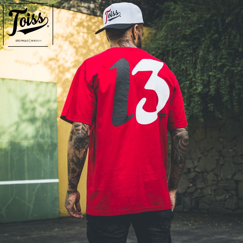 ネイマールブランド【TOISS】タイダイTシャツ ダークレッド TOISS】トイスTred ロゴTシャツ レッド ネイマールブランド
