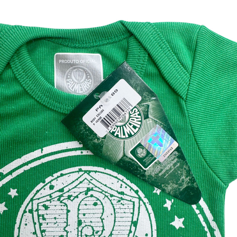 パルメイラス公式 ベビー半袖ロンパース ビッグエンブレム ブラジル