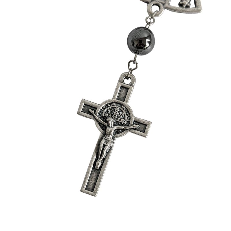 ブラジルのお守り【車用】アパレシーダ メタリック シルバー×ブラック