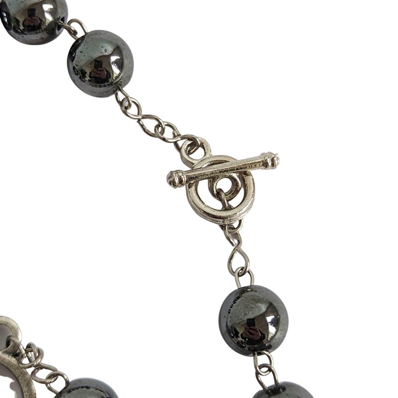 ブラジルのお守り【車用】アパレシーダ メタリック シルバー×ブラック