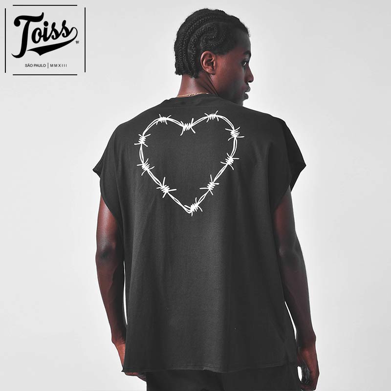 TOISS】トイス オーバーサイズタンクトップTシャツ Heart