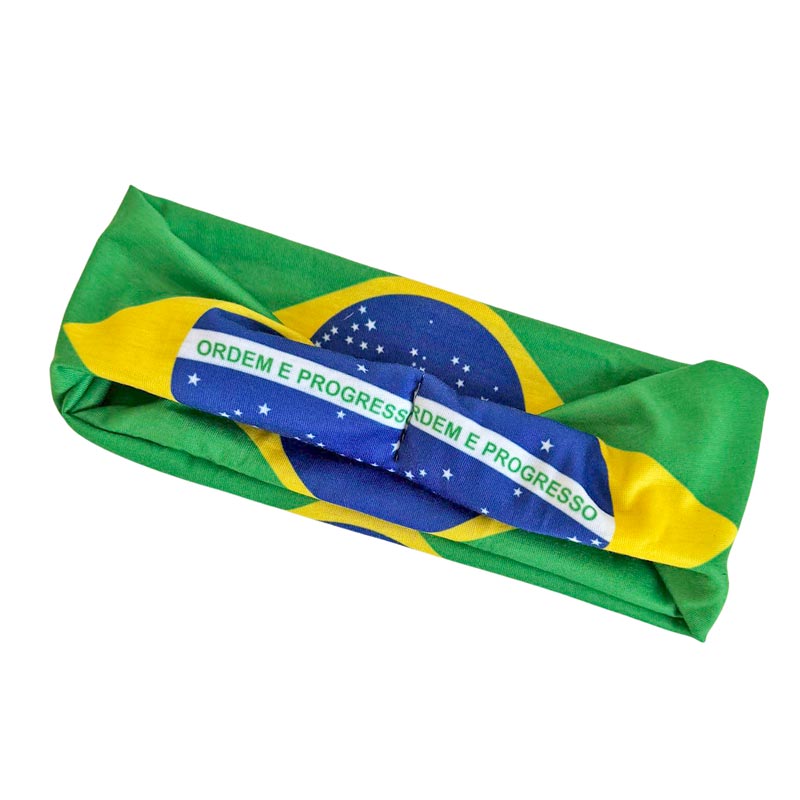 ブラジル国旗柄ヘアバンド ヘッドバンド フリーサイズ｜ブラジルグッズ