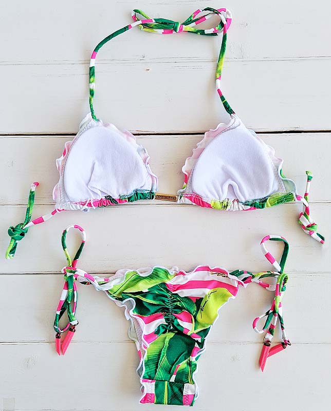 【Morena Rosa】ボタニカルボーダーワンピース水着 ボタニカルボーダーワンピース水着 Morena Rosa | 海外ブランド