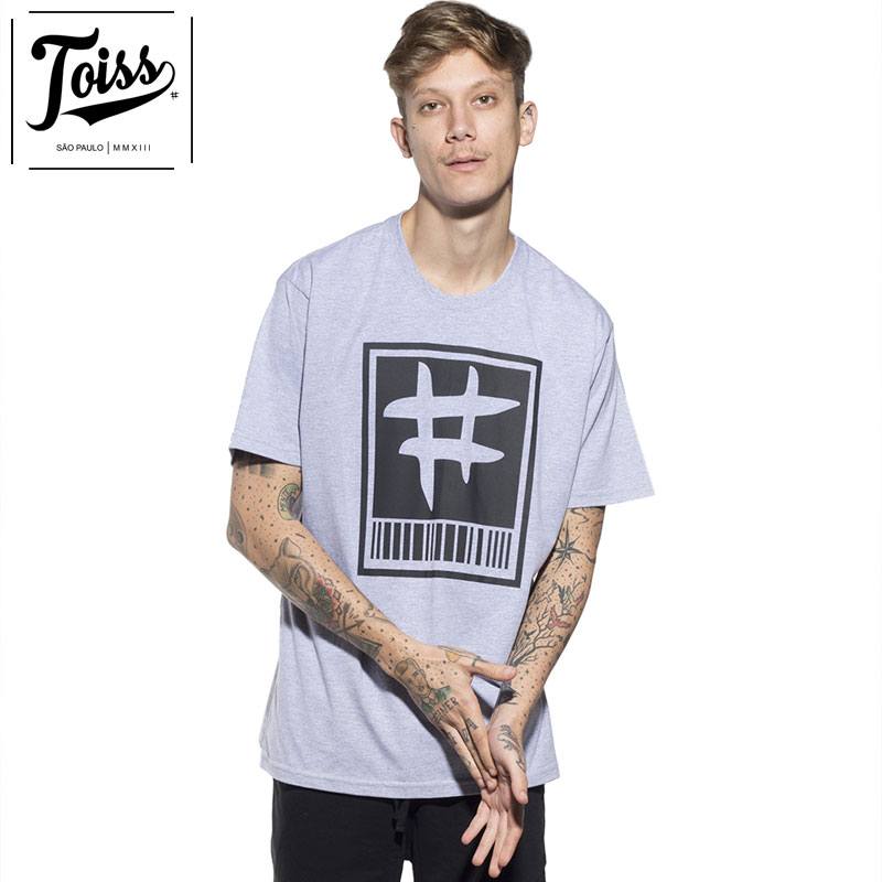 ネイマールブランド【TOISS】#バーコードTシャツ グレー TOISS】トイス#バーコードTシャツ グレー ネイマールブランド
