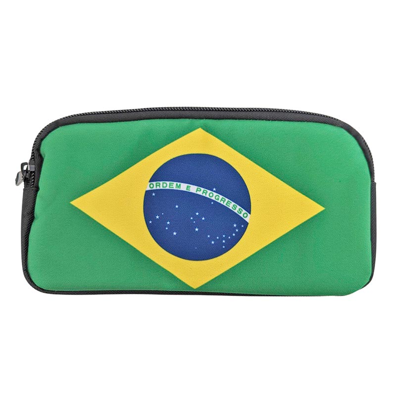 ブラジル国旗デザインペンケース グリーン×ブラック｜ブラジル