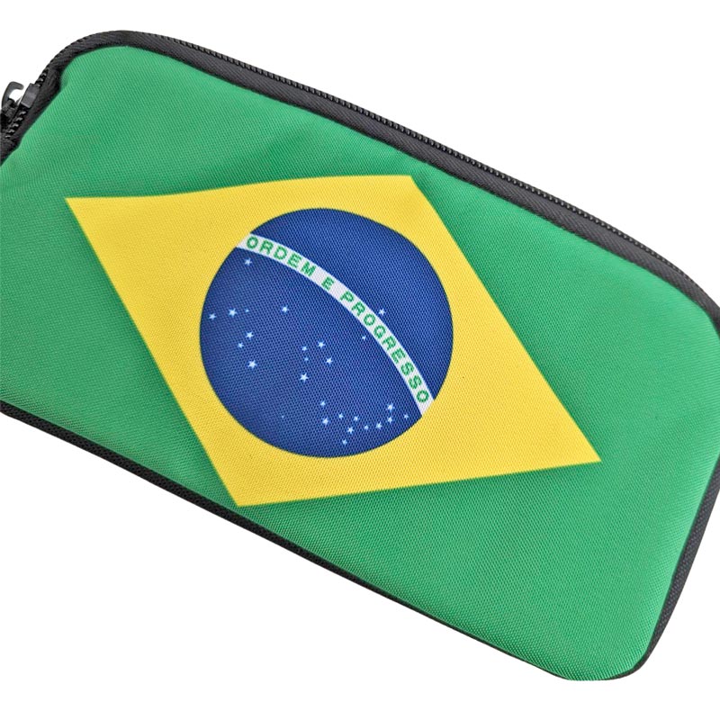 ブラジル国旗デザインペンケース グリーン×ブラック｜ブラジル