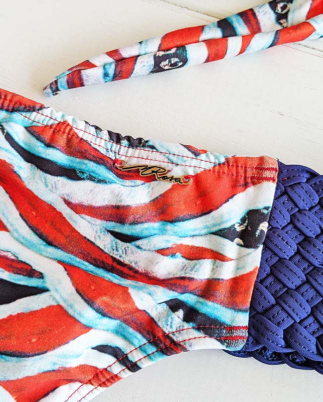 Morena Rosa】サイド編みアフリカンツイストバンドゥ水着