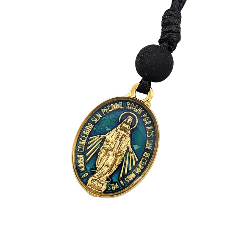 マリアメダルコードペンダントネックレス ゴールド｜ブラジル