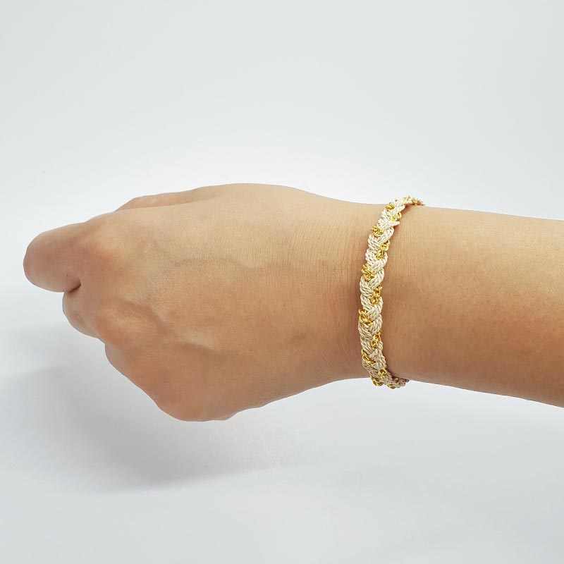 moema モエマ チェーン三つ編みBuritiブレスレット | ナチュラル