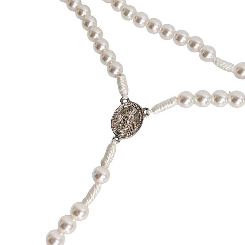 マリア＆クロス パールビーズ2連・ロングの2WAYロザリオネックレス